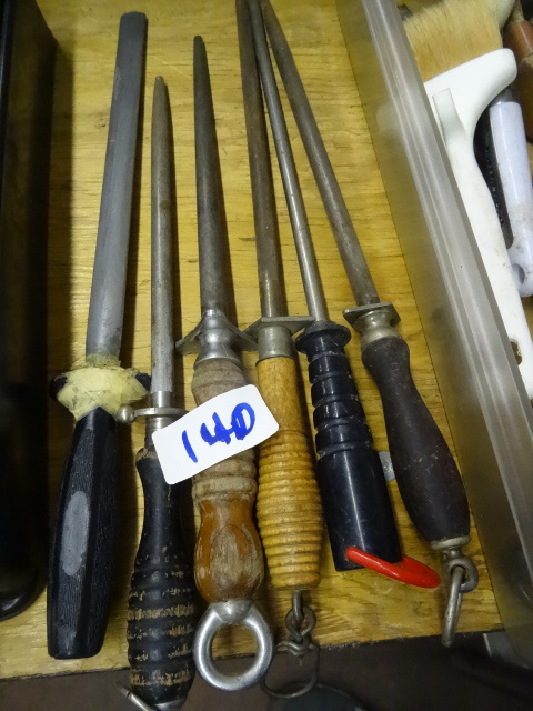 lot 140 image: Misc knife sharpening steels...