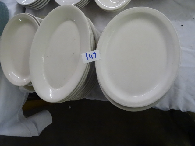 lot 147 image: 2 stacks of oval plates...