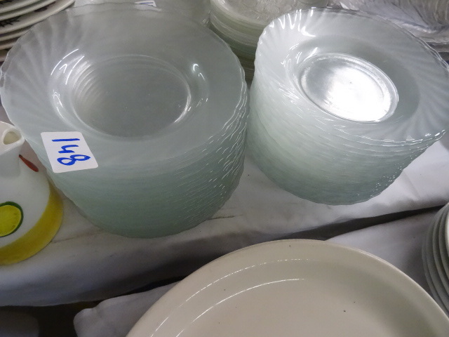 lot 148 image: 52 glass salad plates...