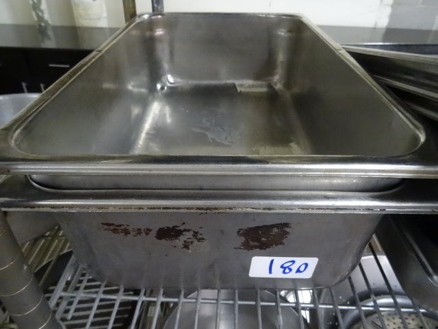lot 180 image: 2 full sized deep pans...
