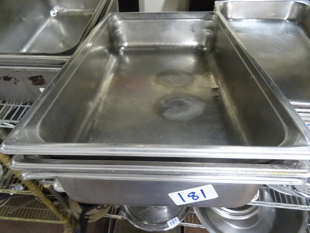 lot 181 image: 4 full sized deep pans...