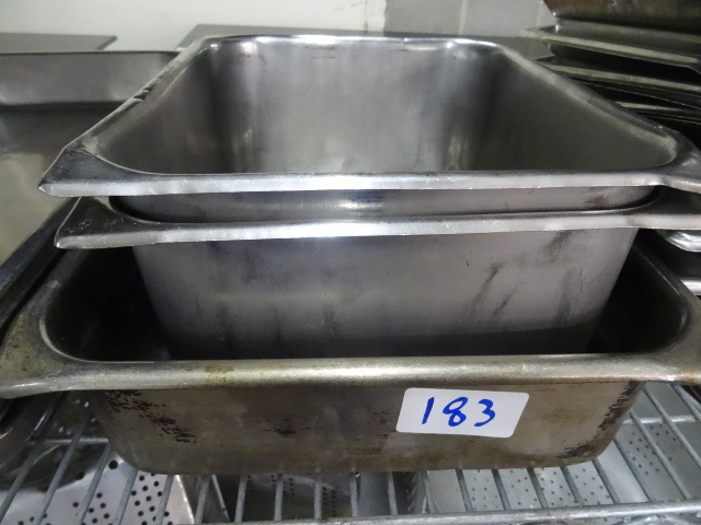 lot 183 image: 3 half pans...