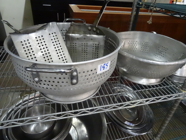 lot 185 image: 4 strainers...