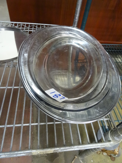 lot 187 image: Misc stainless trays...