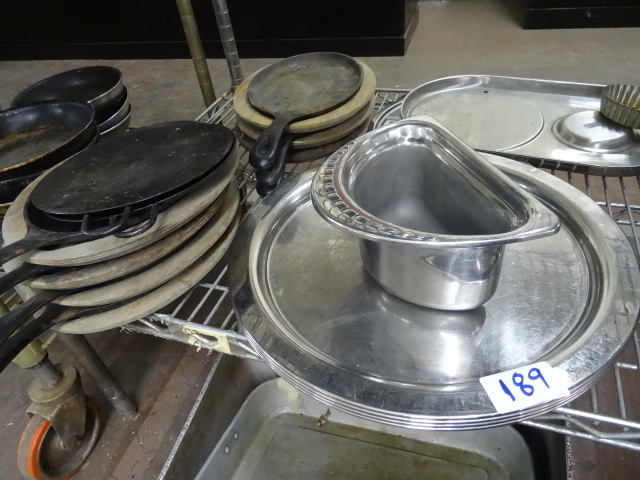 lot 189 image: Misc trays and skillets...