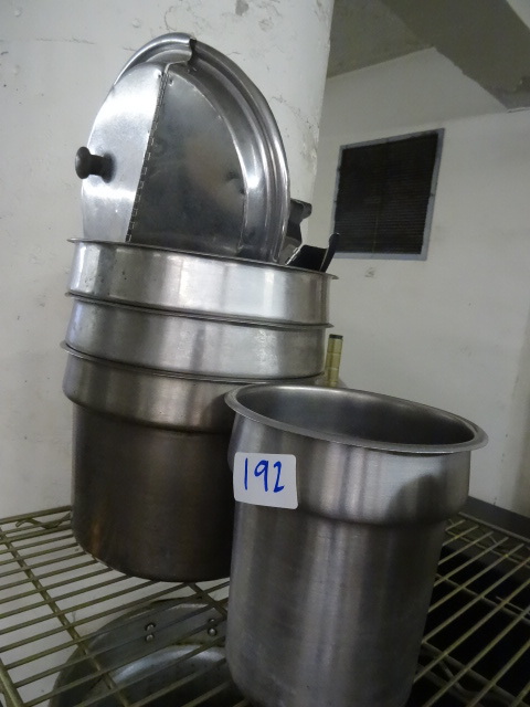 lot 192 image: Bain marie pots...