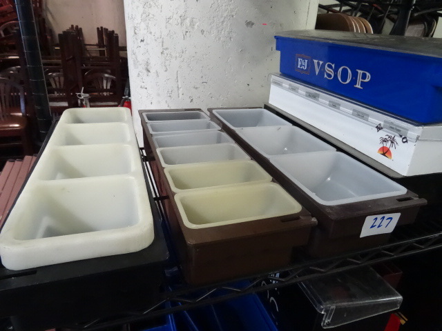 lot 227 image: Bar top condiment containers...