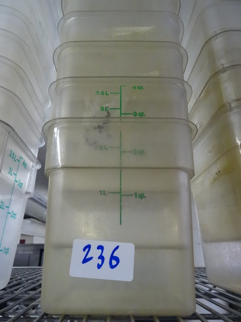 lot 236 image: 4 qt prep containers...
