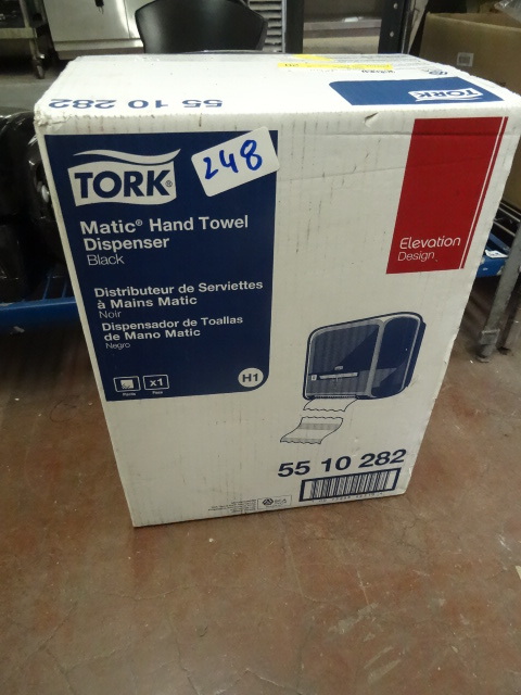 lot 248 image: Tork matic hand towel dispenser. Ne...