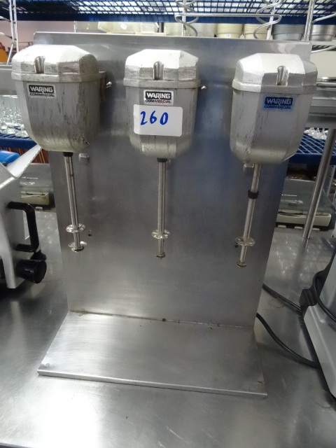 lot 260 image: Waring 3 station malt mixer. 120 vo...