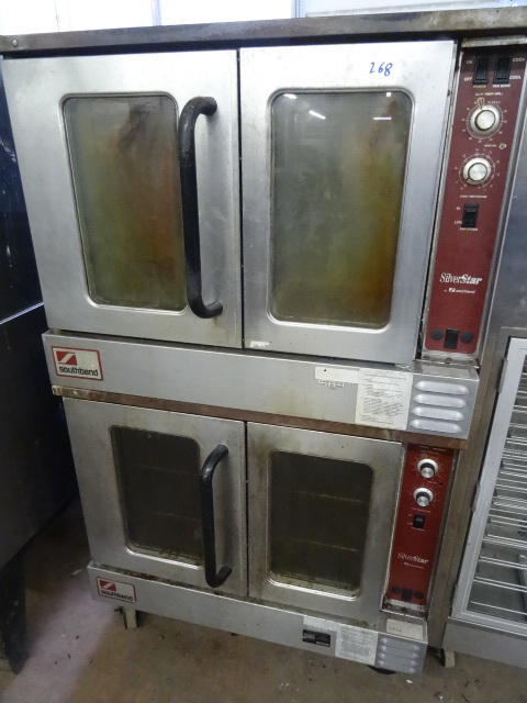 lot 268 image: South bend double decker oven. Conv...
