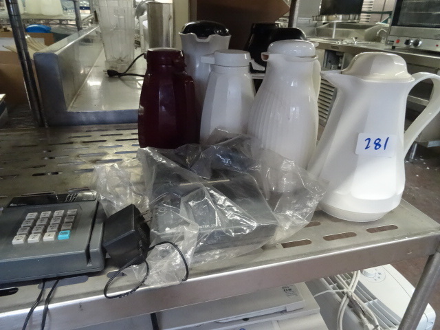 lot 281 image: Coffee dispensers. Credit card mach...