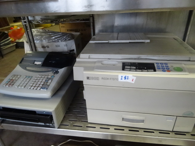 lot 282 image: Ricoh FT 3713 copy machine. Casio P...