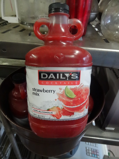 lot 284 image: Dailys cocktails strawberry mix. Qt...