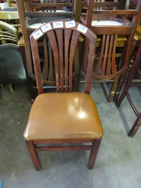 lot 291 image: 10 wood framed chairs. Solid. Norma...