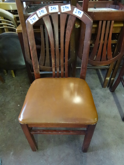 lot 292 image: 10 wood framed chairs. Solid. Norma...