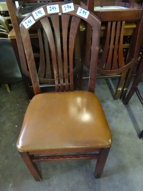 lot 293 image: 10 wood framed chairs. Solid. Norma...