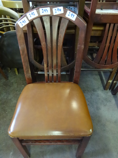 lot 294 image: 10 wood framed chairs. Solid. Norma...