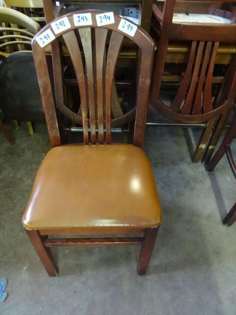 lot 295 image: 10 wood framed chairs. Solid. Norma...