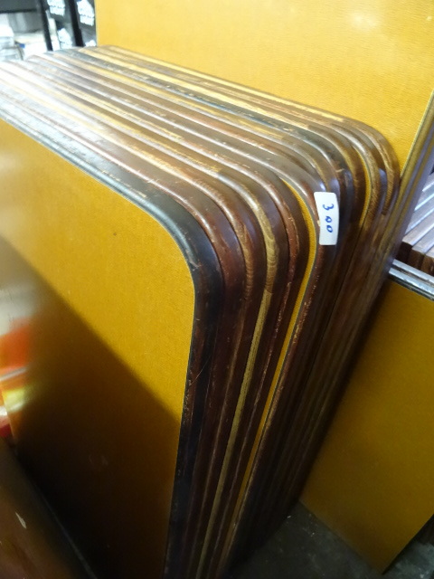lot 300 image: 12 wood edged restaurant tables. 30...