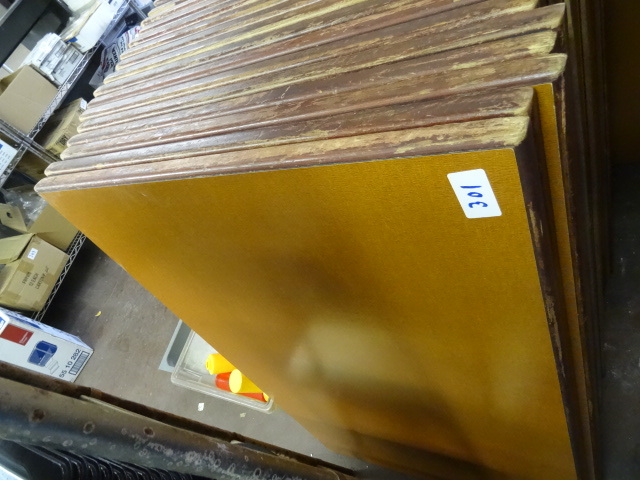 lot 301 image: 16 wood edged restaurant tables. 30...