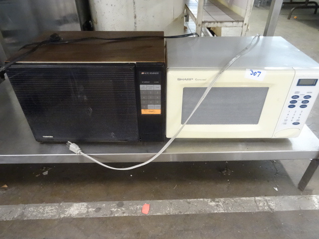 lot 307 image: 2 microwave ovens...