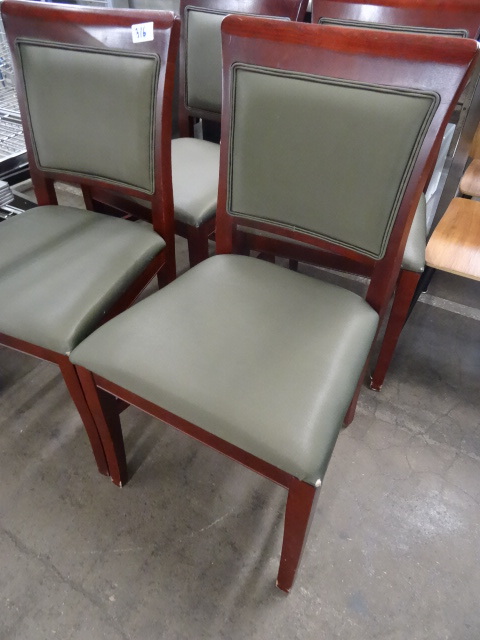 lot 316 image: 4 matching wood framed chairs