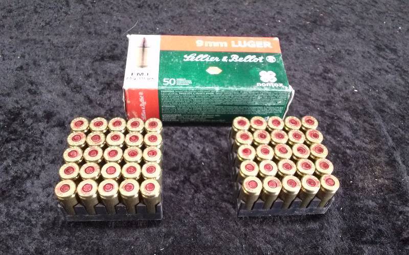 Ammo - 9mm Luger , 50ct, FMJ, 115g
