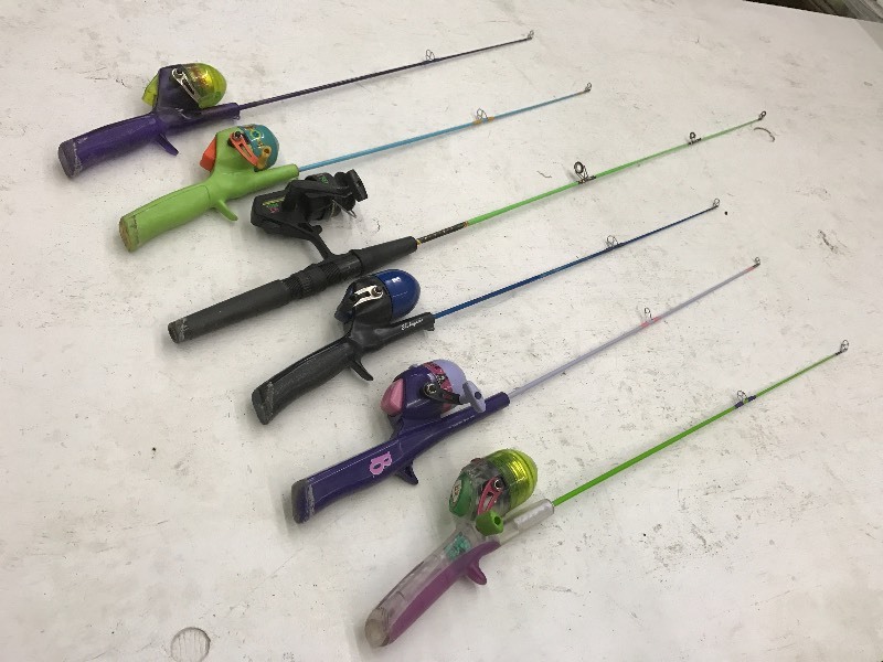 lot 50 image: Lot Of (6) ToddlersKids Rod & Reel...