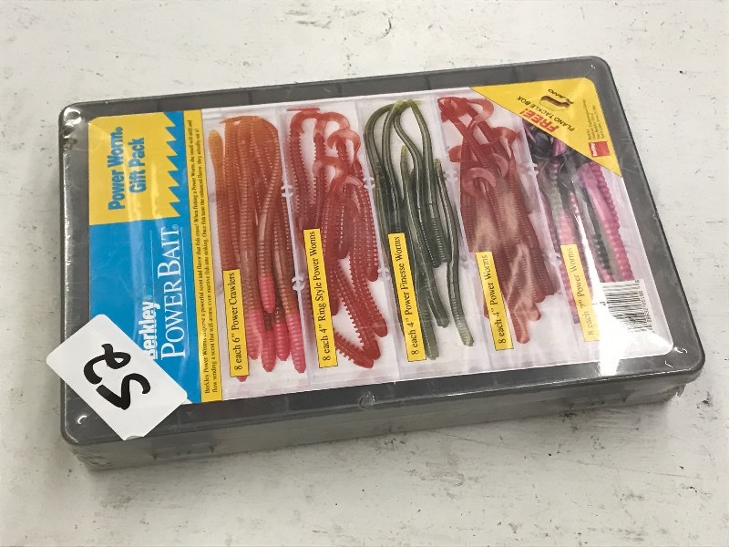 lot 52 image: Unused Berkley Power Worm Set ...
