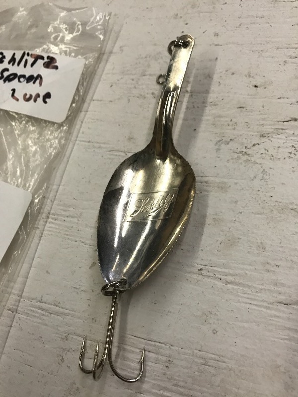 lot 97 image: Unique Schlitz Beer Spoon Lure ...