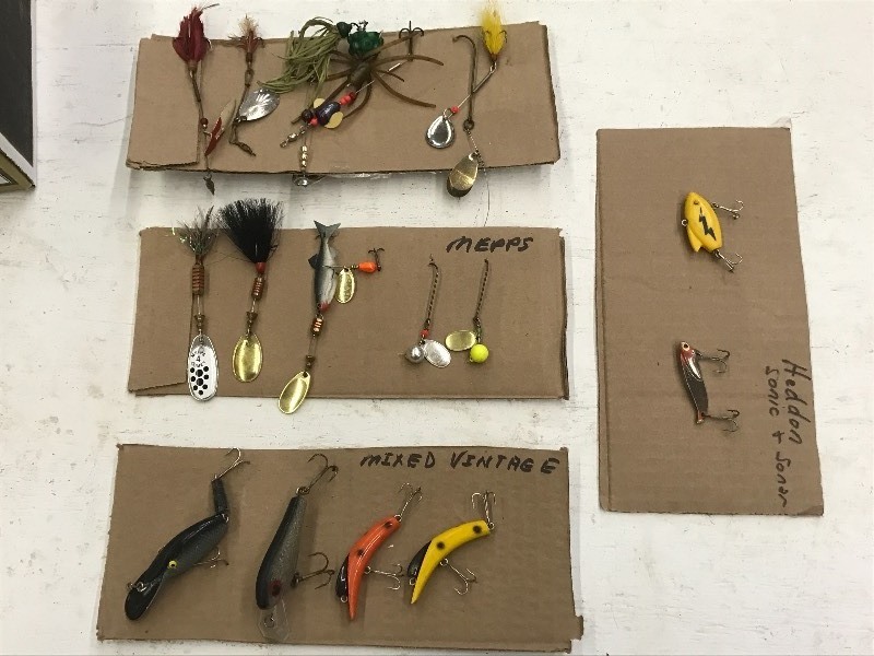 lot 101 image: (4) Flats Of Assorted Vintage Lures...