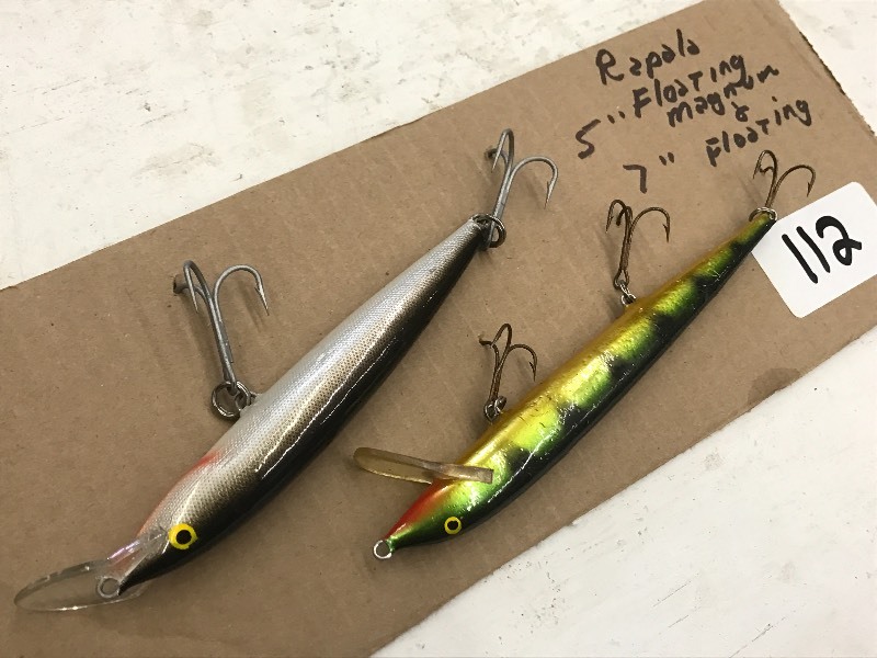 lot 112 image: (2) Rapala Floating Muskie Lures, 5...