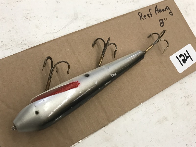 lot 124 image: (1) 8 Reef Hawg Muskie Lure ...