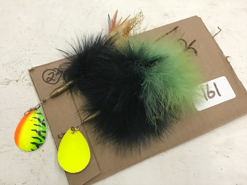 lot 161 image: (2) 7 Spinner Muskie Lures ...
