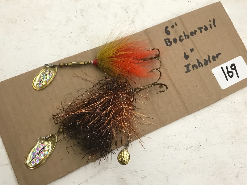 lot 169 image: (2) 6 Spinner Muskie Lures ...