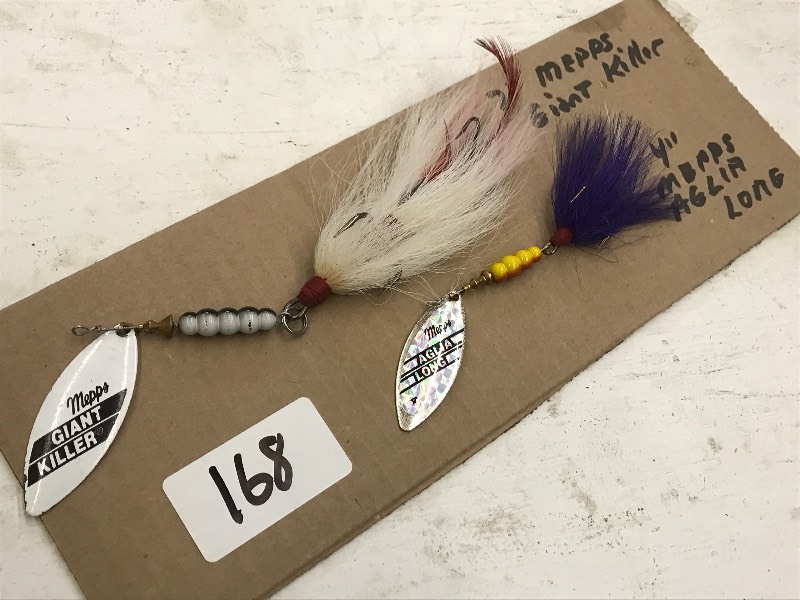 lot 168 image: (1) 7 Mepps & (1) 4 Mepps Muskie ...