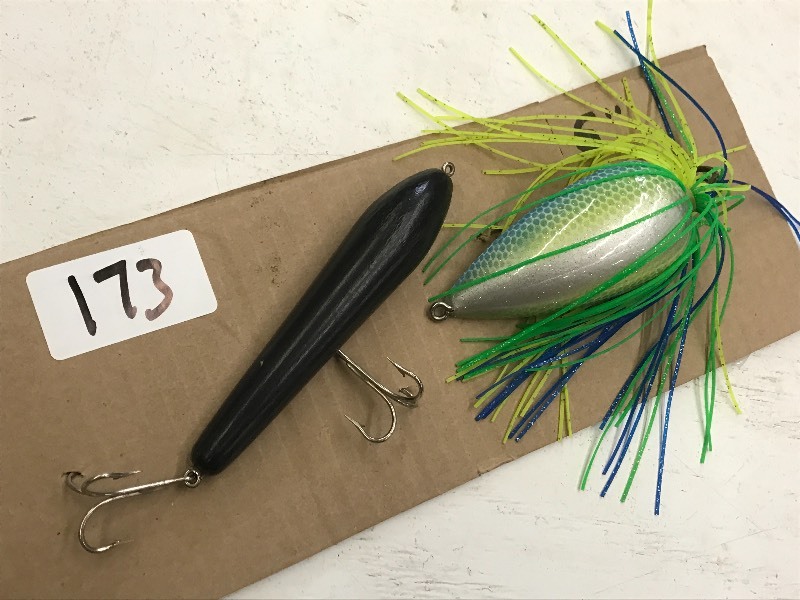 lot 173 image: (2) 6 Muskie Lures ...