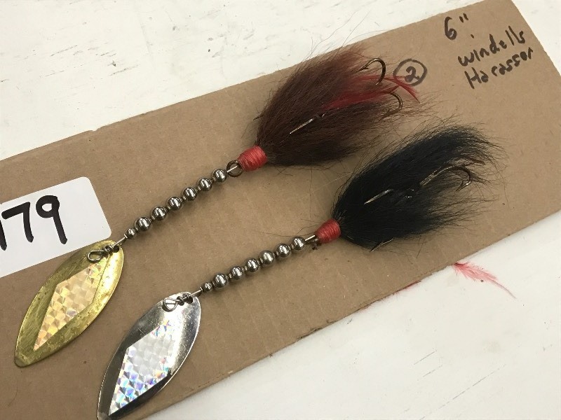 lot 179 image: (2) 6 Windells Harrasser Muskie Lu...