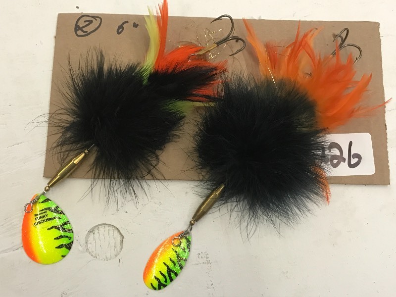 lot 226 image: (2) 6 Spinner Muskie Lures ...