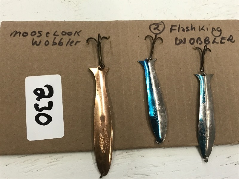 lot 230 image: (3) Vintage Spoon Lures ...