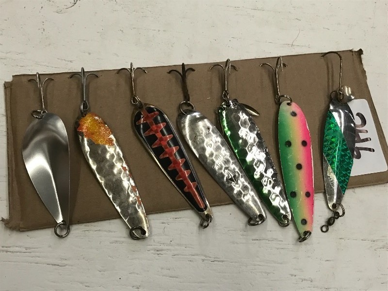 lot 246 image: (7) Assorted Spoon Lures ...