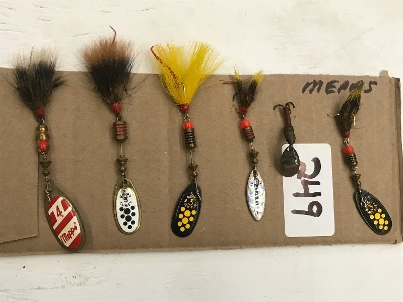 lot 249 image: (6) Assorted Mepps Spinner Lures ...