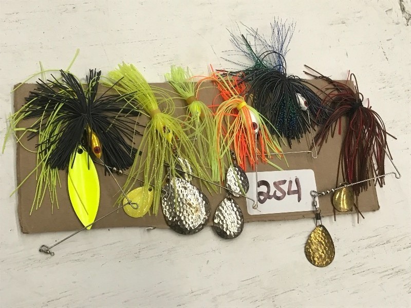 lot 254 image: (6) Assorted Spinner Bait Lures ...
