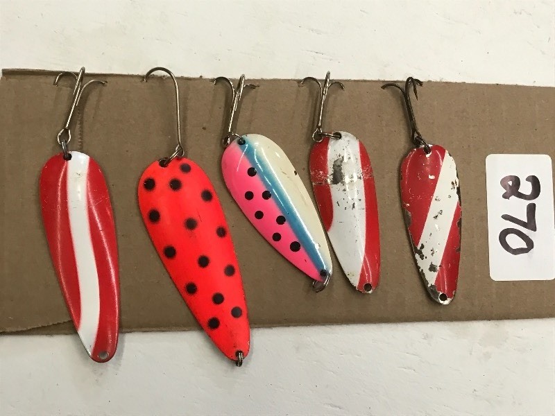lot 270 image: (5) Assorted Spoon Lures ...