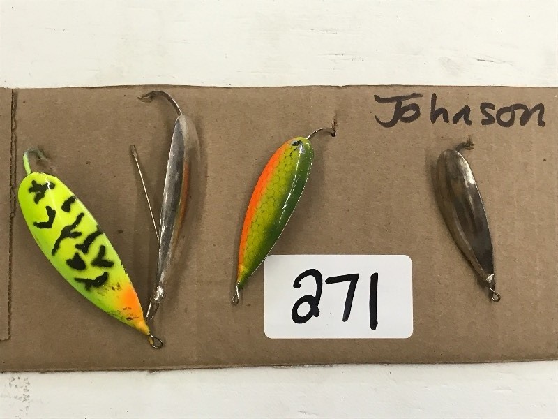 lot 271 image: (4) Johnson Spoon Lures ...