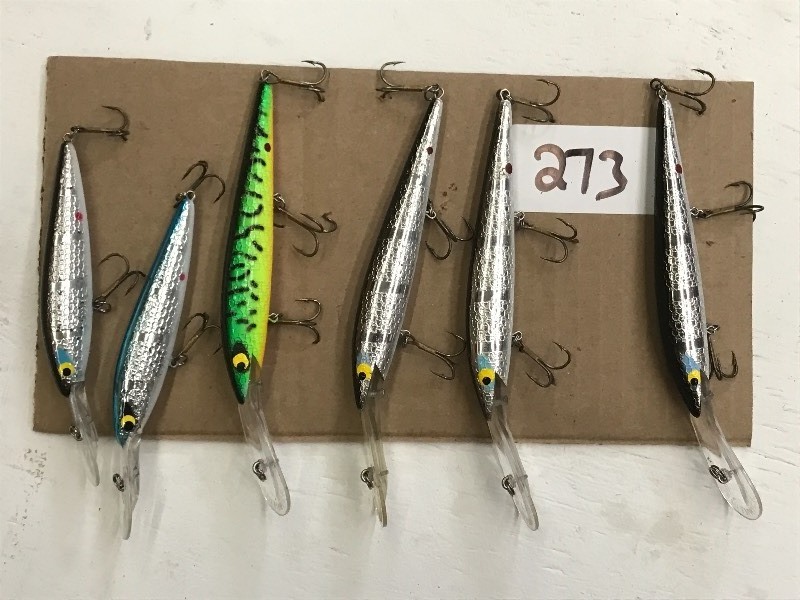 lot 273 image: (6) Assorted Crankbait Lures ...