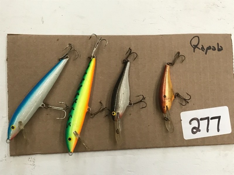 lot 277 image: (4) Assorted Rapala Lures ...