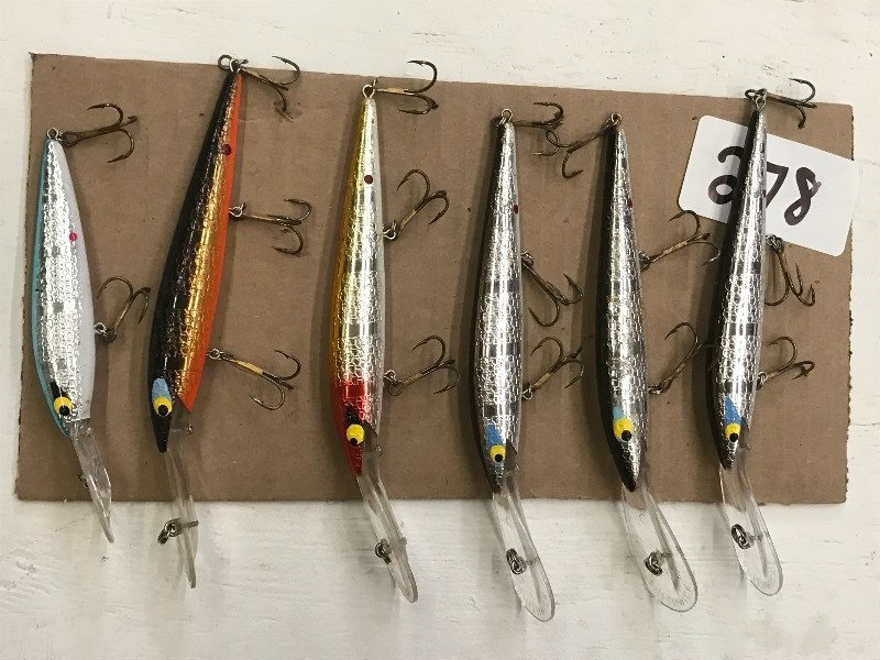lot 278 image: (6) Assorted Crankbait Lures ...