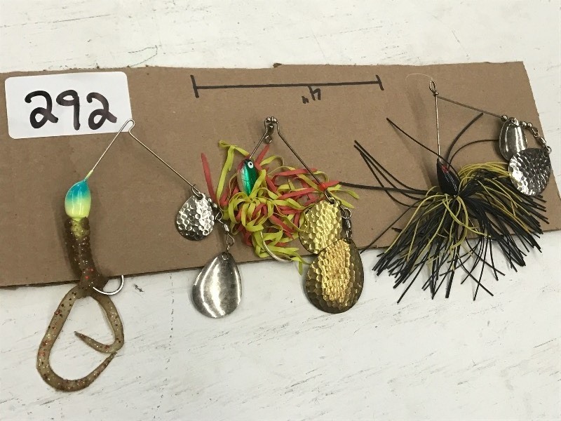 lot 292 image: (3) Assorted Spinner Bait Lures ...